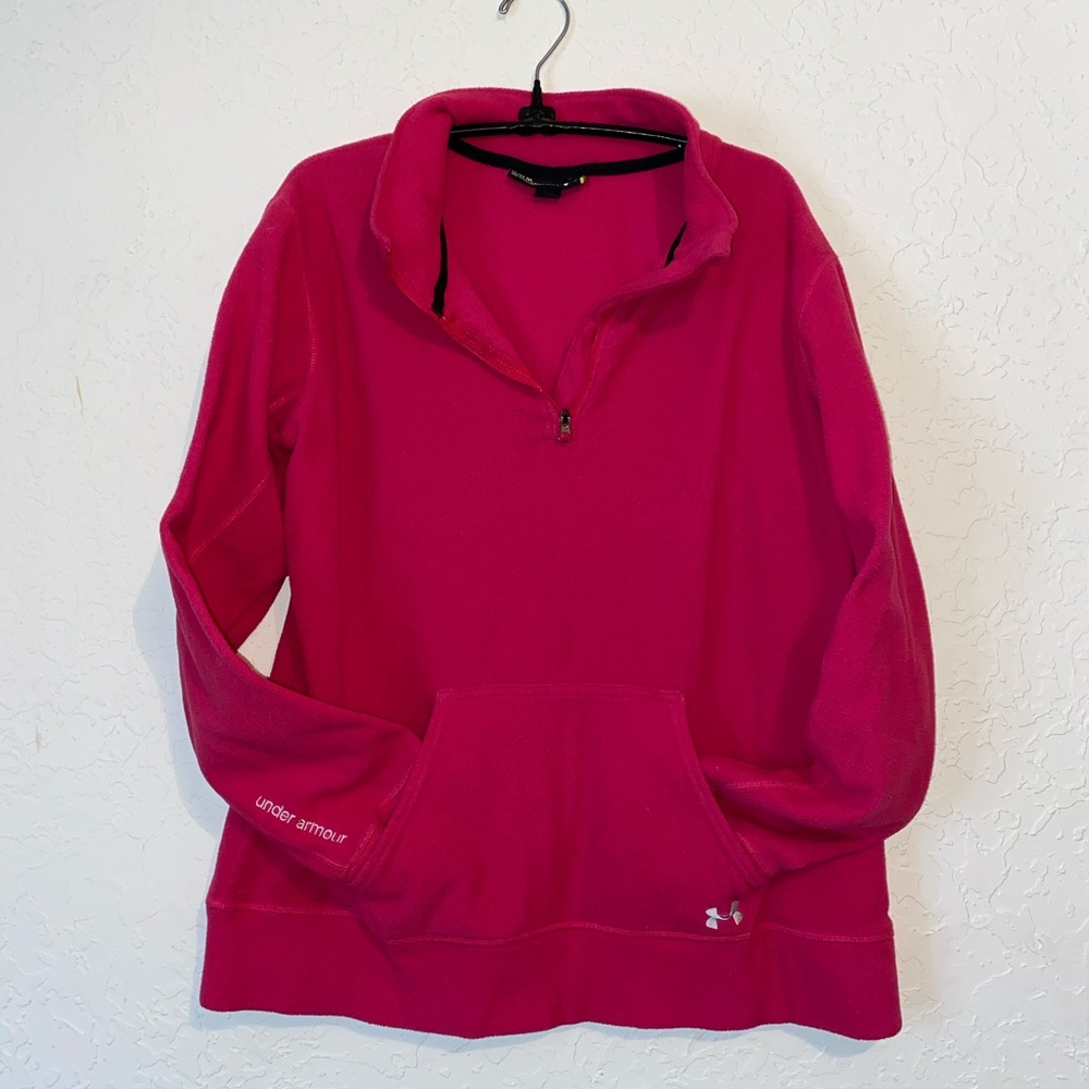 Under armor pullover fleece dark pink
